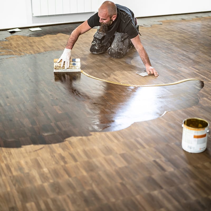Houten vloer waxen