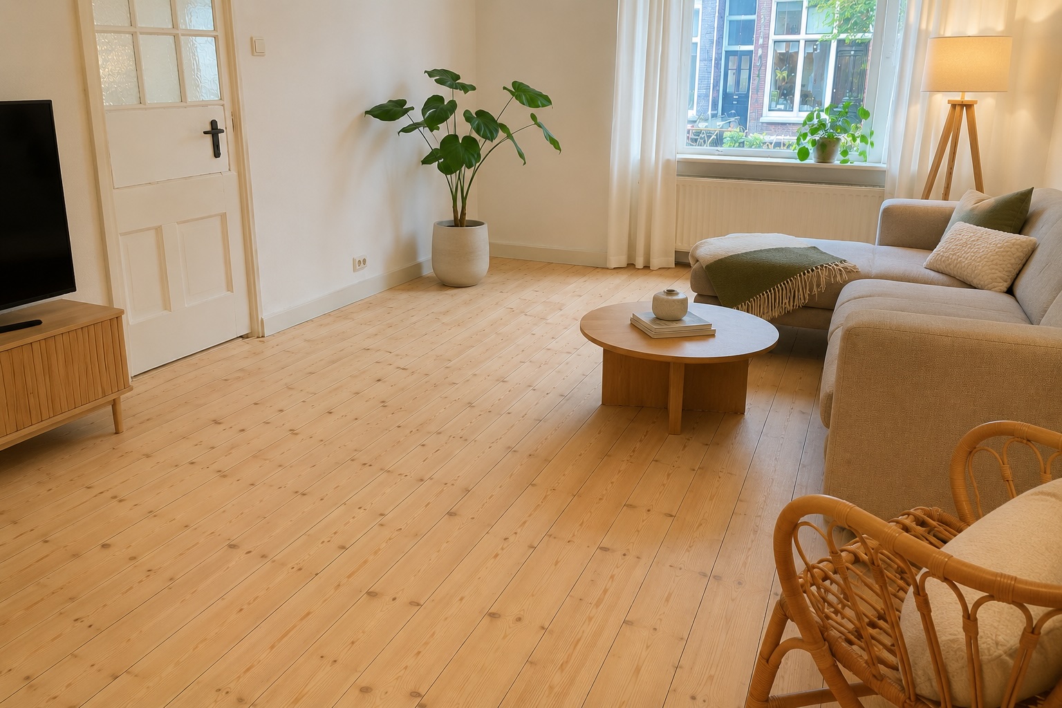 Na · Utrecht Wittevrouwen · matte lak Na · massief eiken parket Utrecht Wittevrouwen · matte lak